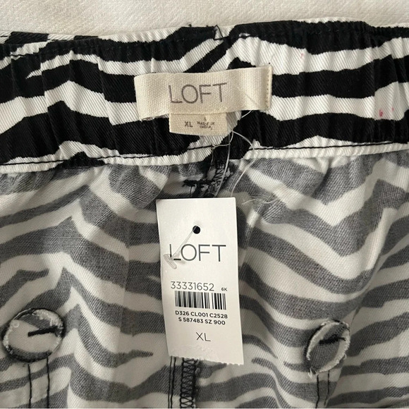 NWT LOFT Zebra Print Belted Flowy Summer Shorts - Picture 6 of 9